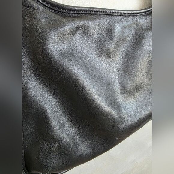 Vintage Coach Hippie Flap Bag Black 9134 12.5x10 Sling - Picture 12 of 16